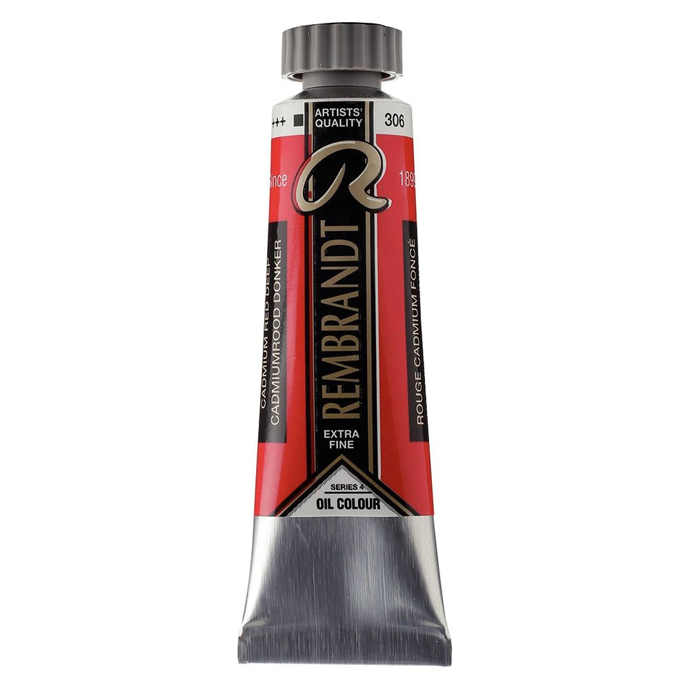 Краски масляные "Rembrandt", 306 кадмий красный темный, 15 мл, туба