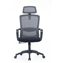 Кресло компьютерное SitZone U-060A, сетка, ткань, черный, пластик