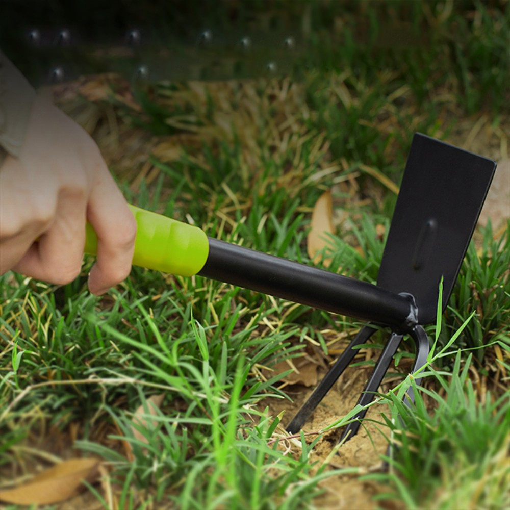 Тяпка садовая Deli GS EDL580814, 300 мм, трехзубая, двухсторонняя, зеленый - 3