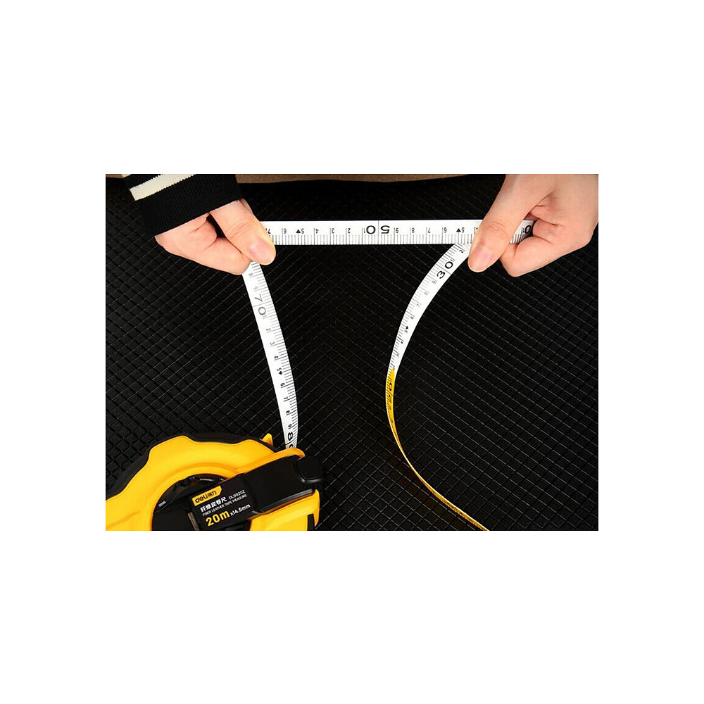 Рулетка "Deli 9920", 20 м, желтый, черный - 2