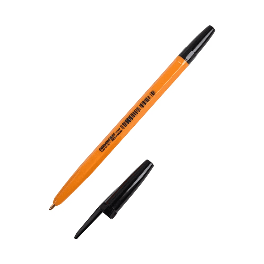 Ручка шариковая "Corvina", 1.0 мм, оранжевый, черный, стерж. черный - 5