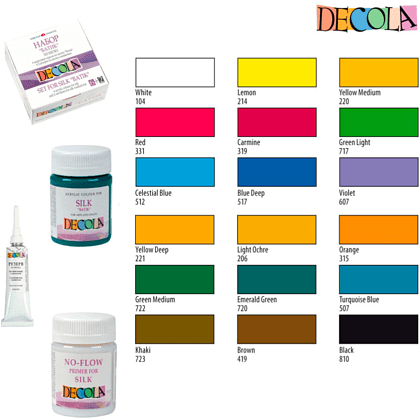 Краска акриловая по шелку перламутровая "Декола", 206 охра светлая, 50 мл., банка - 4
