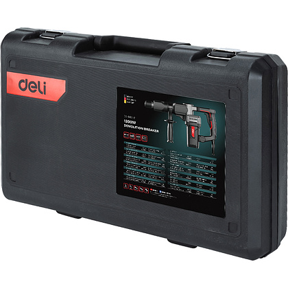 Молоток отбойный Deli RS DE-DG5-2E 1200 Вт, 20 Дж, 3900 уд/мин, кейс - 4