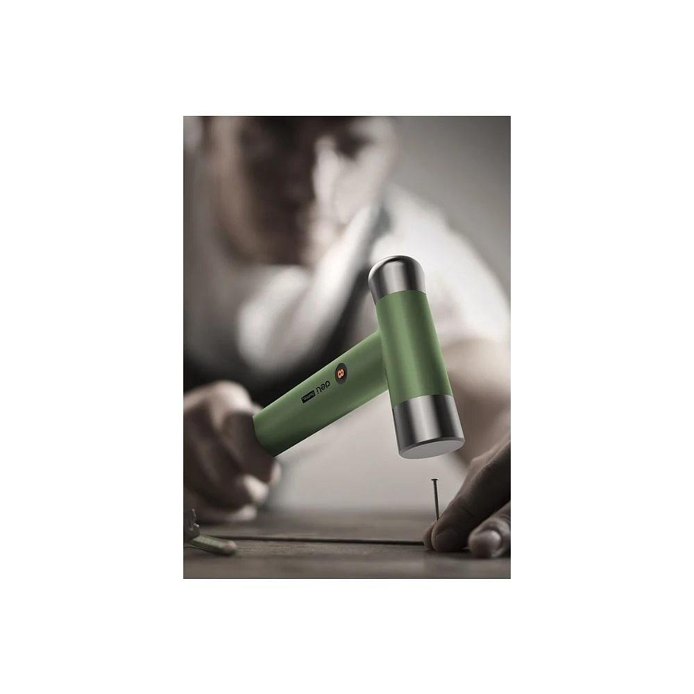 Молоток Deli HS EHT7008L, 0,25 кг, Soft Touch, зеленый - 5