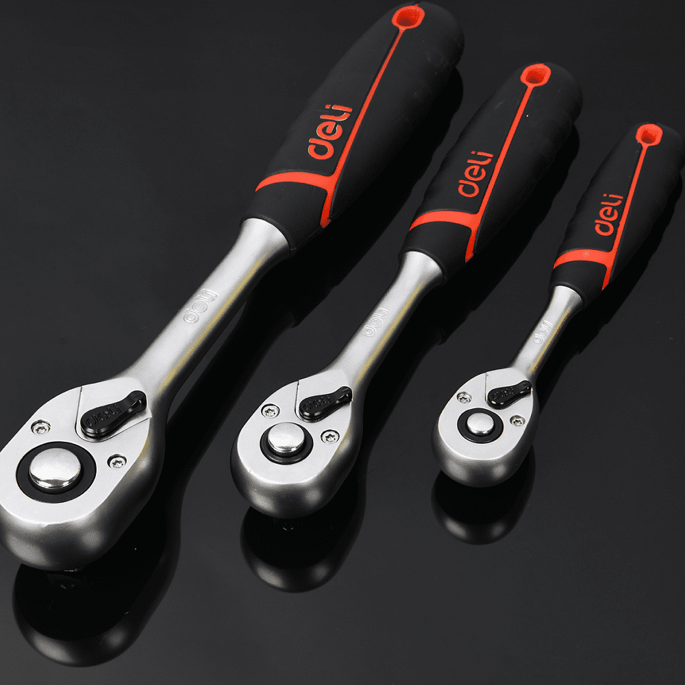 Ключ-трещотка Deli RS EDQ42802, 3/8", 200 мм, 72 зуба - 2