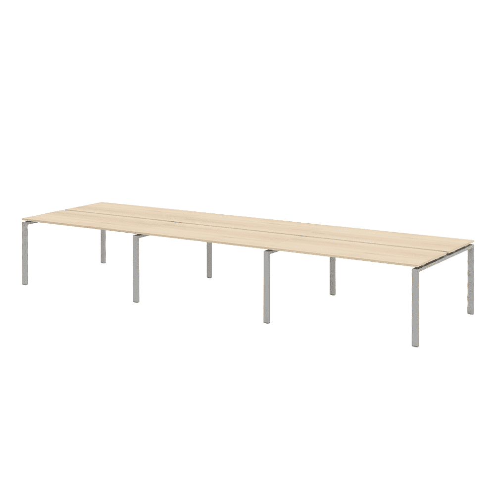 Коллекция Титан Бенч-система на 6 рабочих места ТН316ТР-3х2+ТН316К-22_ПР, 4800х1450х742, с пропусками для кабеля