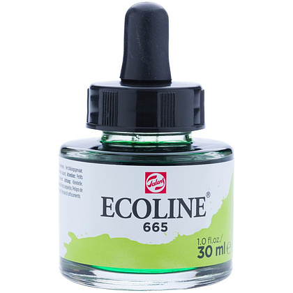 Жидкая акварель "ECOLINE", 665 зелёный весенний, 30 мл