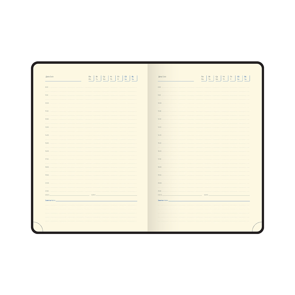 Ежедневник недатированный "xGold", А5, 320 страниц, бордовый - 7