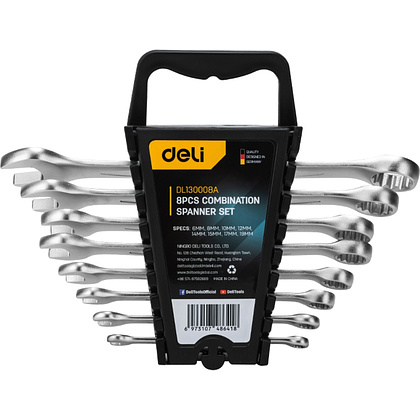 Набор ключей комбинированных "Deli", 8 шт, серебристый
