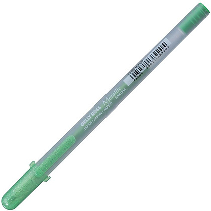 Ручка гелевая "Gelly Roll Metallic", 1.0 мм, прозрачный, стерж. изумрудный