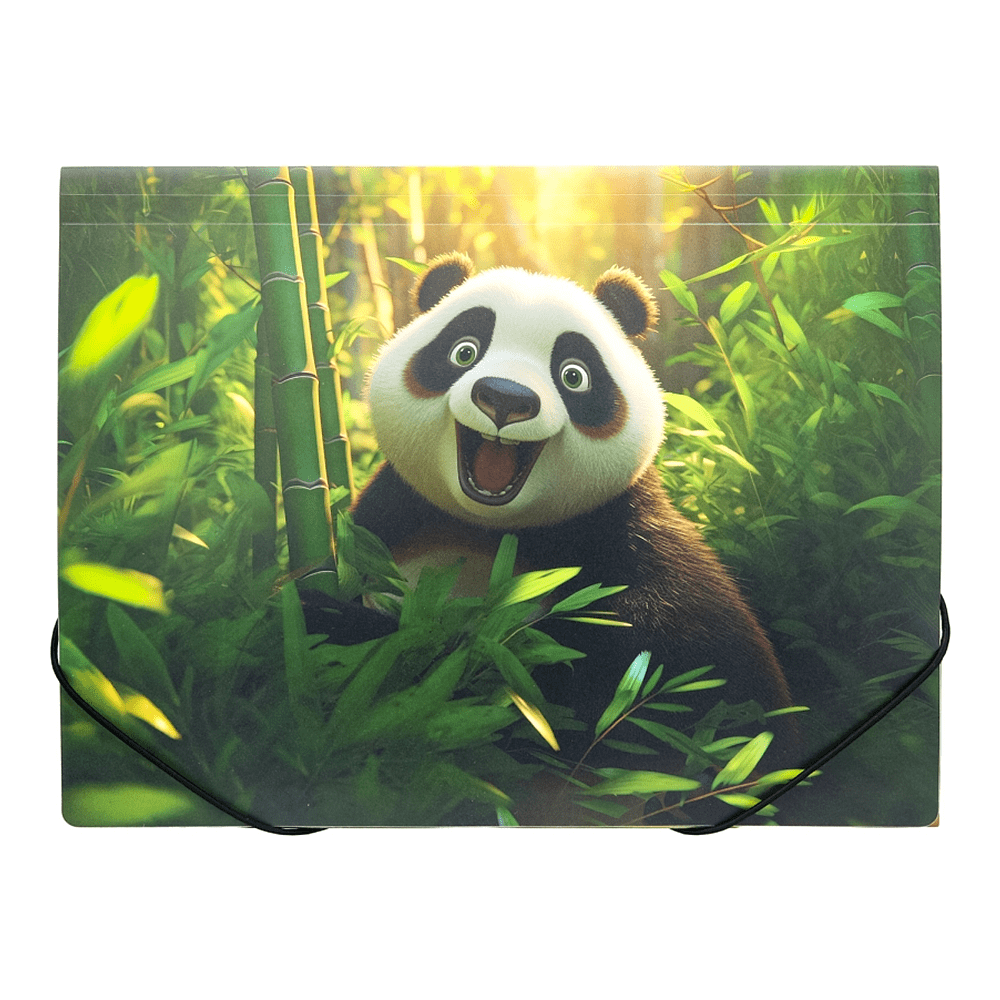 Папка на резинках "Panda", 15-34 мм., пластик