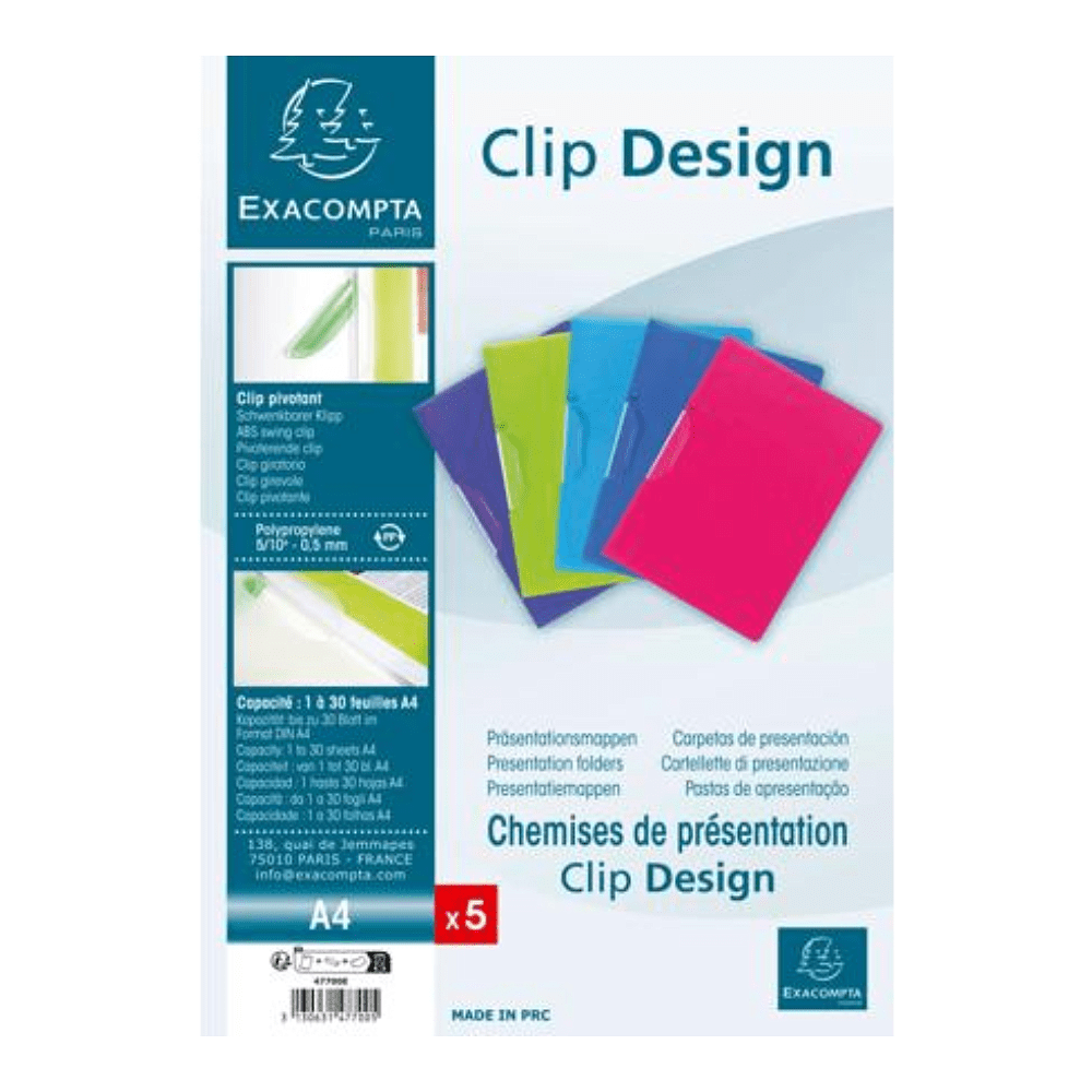 Папка с клипом "Chromaline", ассорти - 4