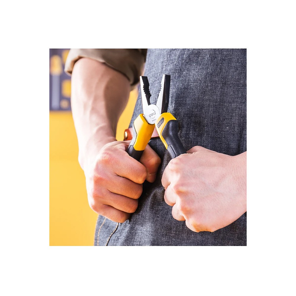 Плоскогубцы Deli YS EDL2007Z, 180 мм., желтый, черный - 5