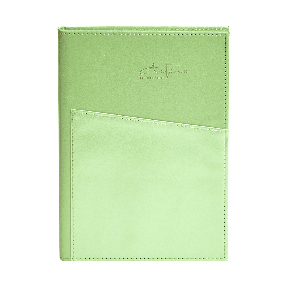 Блокнот "3223-10", А5, 80 листов, линейка, зеленый