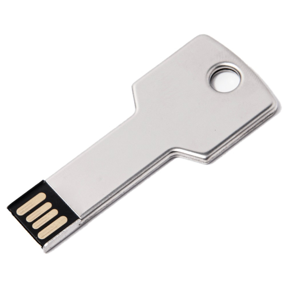 USB Flash накопитель 2.0 "Key", 8 Gb, металл, серебристый