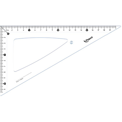 Треугольник Maped, 20 см, прозрачный