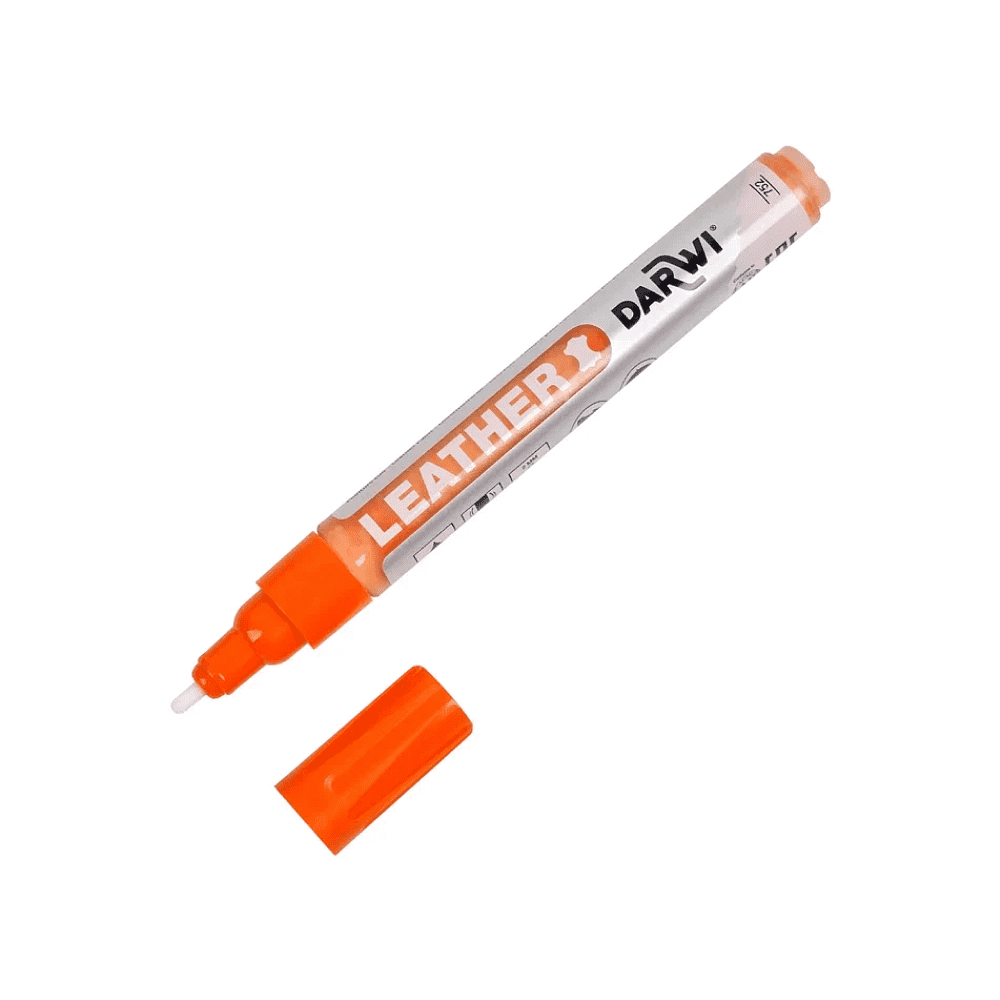 Маркер акриловый для кожи "Darwi", 2 мм, оранжевый - 2