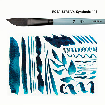 Кисть "ROSA Stream 143", синтетика, даггер лайнер, №6 - 3