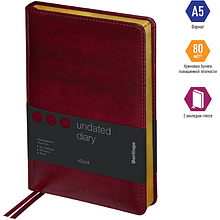 Ежедневник недатированный "xGold", А5, 320 страниц, бордовый