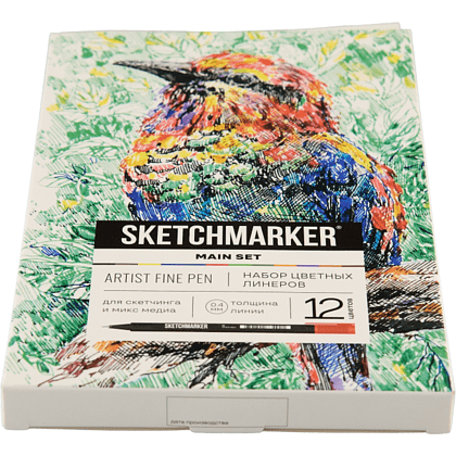 Ручка капиллярная "Sketchmarker Artist fine pen Main", 12 шт - 5