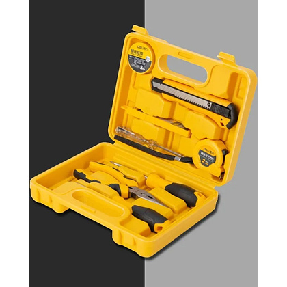 Набор инструмента Deli YS EDL1008J, 8 предметов, кейс, желтый - 5