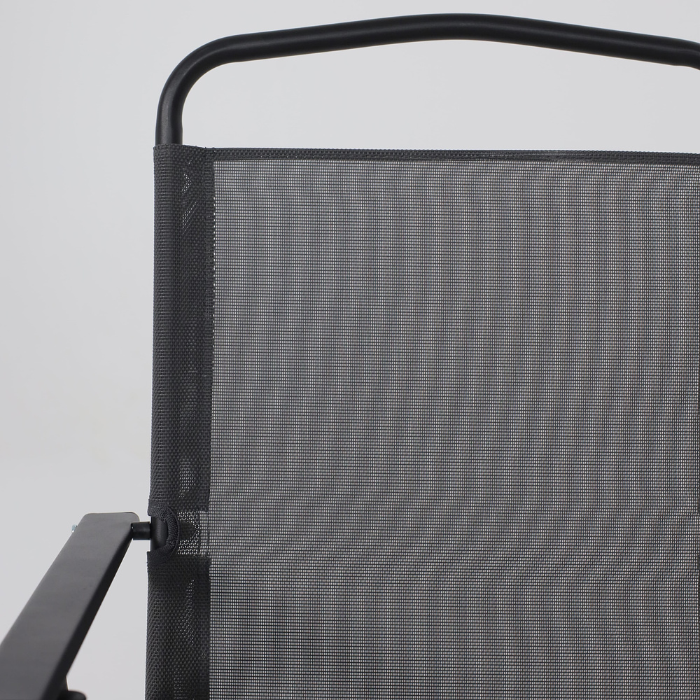 Комплект мебели садовой AksHome PICNIC (стол 1шт, 4 кресла, зонт 1шт), серый, черный - 25