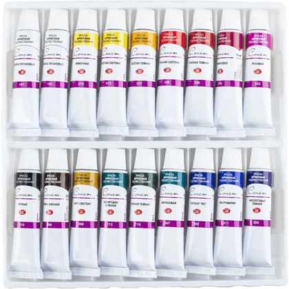 Краски акриловые "Сонет",18 цветов,10 мл, тубы - 2