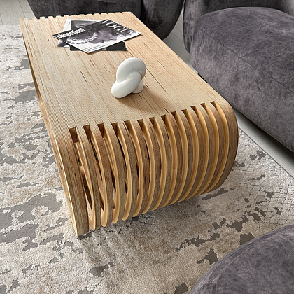 Журнальный столик Karlinwood EIGHT 1040x525x450 мм, фанера натуральная  - 4