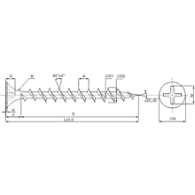 Саморез 4.2х90 мм для монтажа ГКЛ к дереву, фосфат, 250 шт.