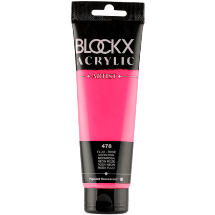 Краски акриловые "Blockx", 478 неоновый розовый, 120 мл