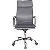Кресло для руководителя "Бюрократ CH-993" высокая спинка, экокожа, хром, серый - 2