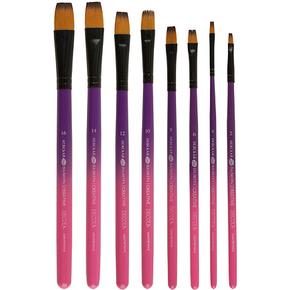 Кисть "Decola", двухцветная, синтетика, плоская, №6 - 2