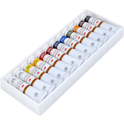 Краски масляные "Сонет", набор 12 цветов, 18 мл, тубы - 4