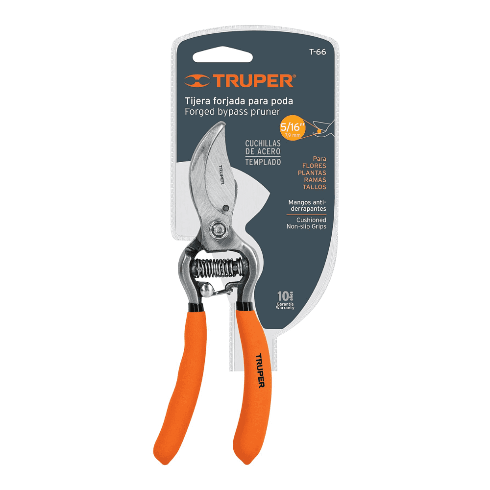Секатор садовый Truper Т-66, 150 мм, SK5, оранжевый - 3