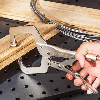 Клещи Deli YS DL20011, зажимные, С-образные с фиксатором, 280 мм - 3