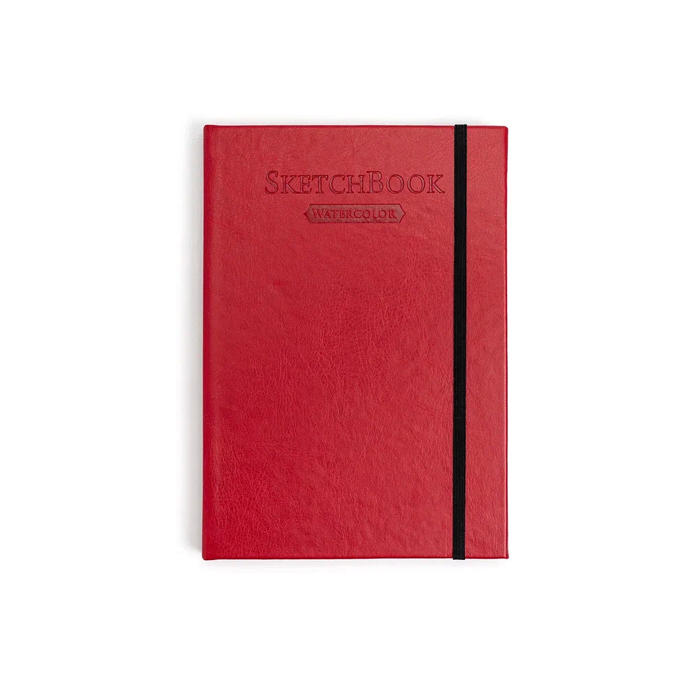 Скетчбук для акварели "Малевичъ", 14.5x21 см, 200 г/м2, 30 листов, красный - 9