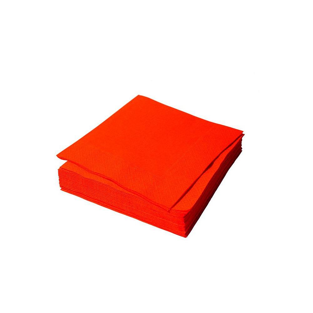 Салфетки бумажные Бик-пак, 24х24 см, 2 слоя, красный, 250 шт