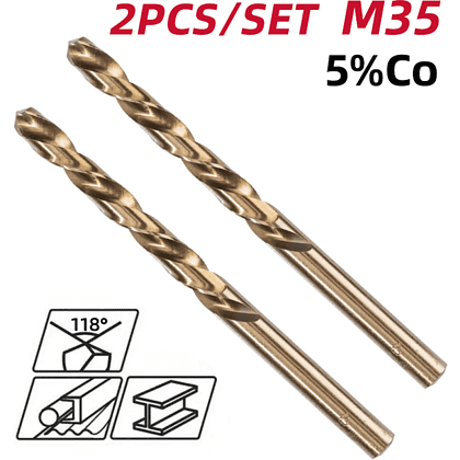 Сверло по металлу Deli RS EDH-MHZ020-E2, 2.0 мм, DIN 338, HSCo 5%, 2 шт. - 2