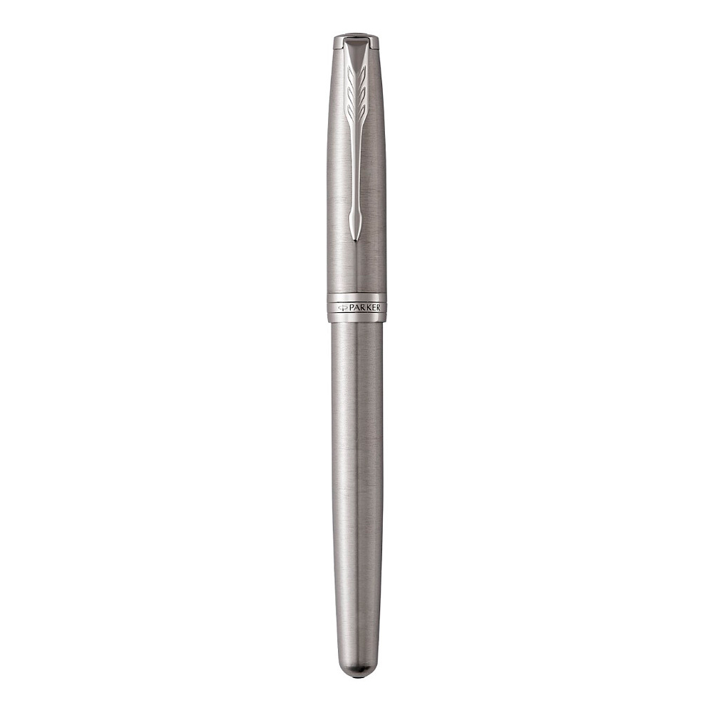 Ручка-роллер Parker "Sonnet Core Stainless Steel CT", 0.7 мм, серебристый, стерж. черный - 2