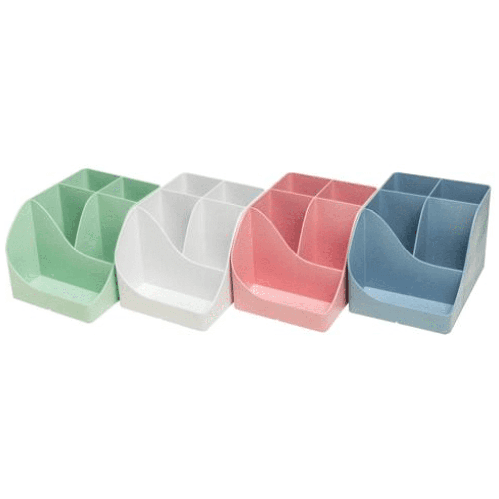 Подставка для ручек "Autentik", пластик, 5 делений, белый - 7