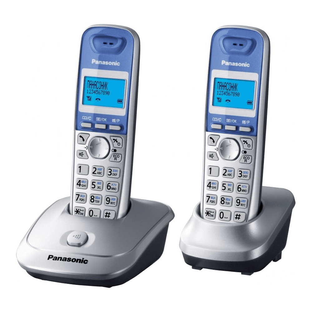 Телефонный аппарат Panasonic "KX-TG2512RU", серебристый