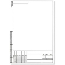 Форматка чертежная А4 с рамкой большой