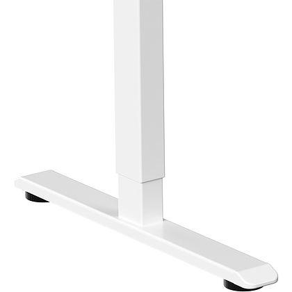 Стол с электроприводом WellDesk Prime 1300x675х18 белый/дуб хантон темный (9191462+9178197) - 9