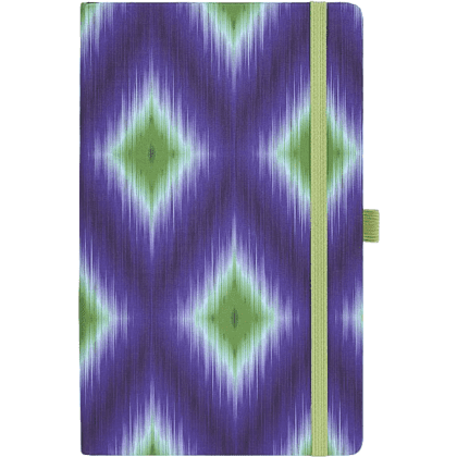 Блокнот "Ikat blue emerald", А5, 96 листов, фиолетовый, зеленый - 2