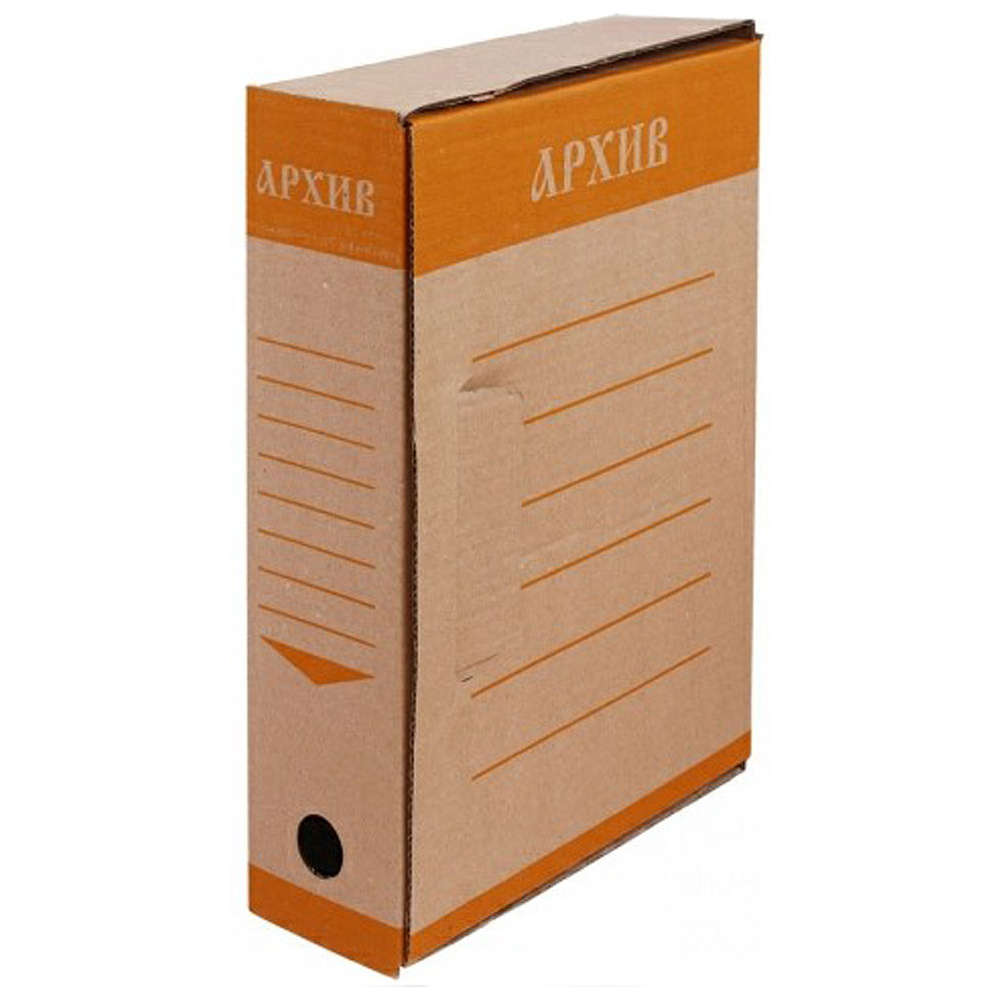 Коробка архивная "Эко", 80x327x240 мм, оранжевый