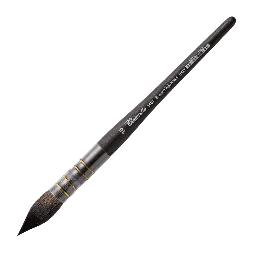 Кисть д/рисования "Tintoretto" синтетика, имитация белки, круглая, заостренная №10