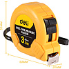 Рулетка Deli "EDL9003B", 3 м, желтый - 6