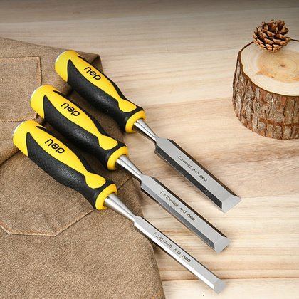 Набор стамесок Deli YS EDL6203-ED1, 12-25 мм, 3 шт., черный, желтый - 2