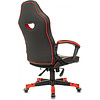 Кресло игровое "Zombie GAME 16", ткань, экокожа, пластик, черный, красный - 4