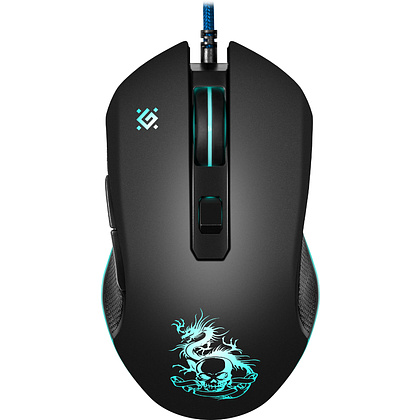 Набор мышь и коврик "Defender Sky Dragon GM-090L", оптич.,проводная, черная, 800-3200dpi